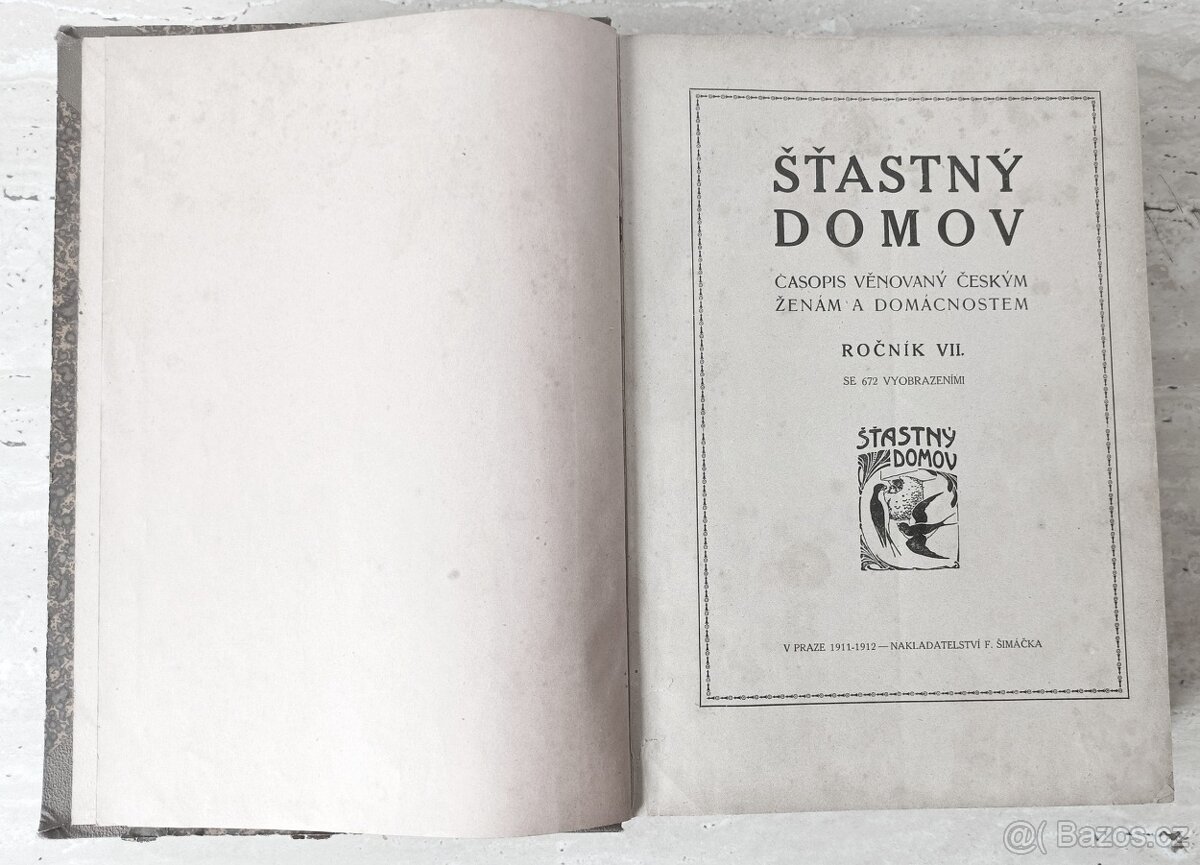 Časopisy ŠŤASTNÝ DOMOV, Rakousko-Uhersko 1911, svázaný - 4