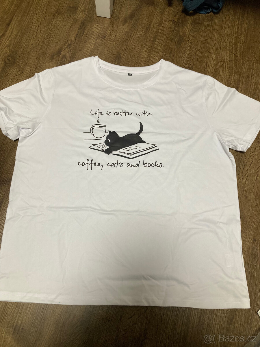 nová trička s kočkou vel XXL-XXXL - 4