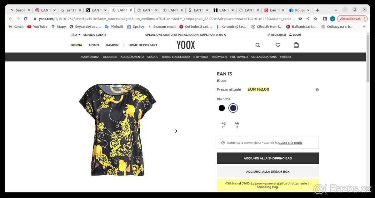 Luxusní hedvábná halenka - Ean 13 - vel. 48 - jako nová - 4