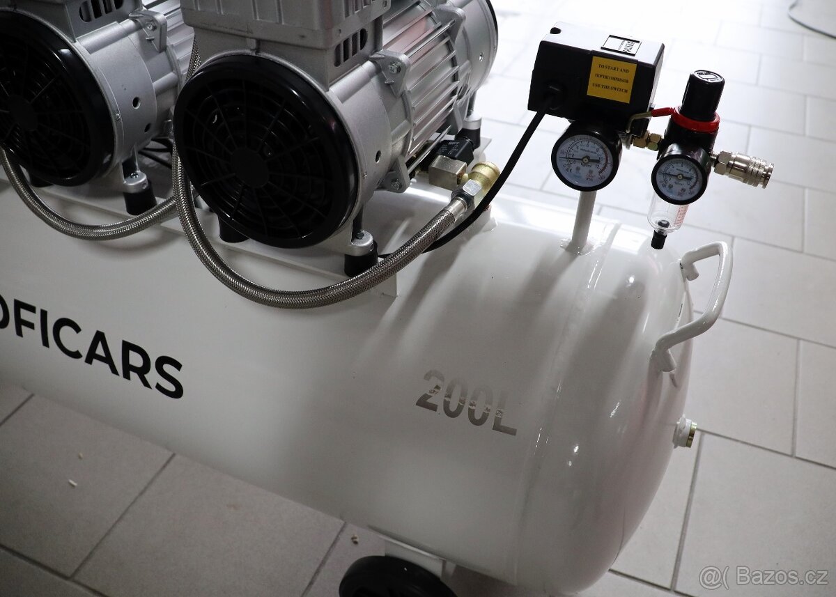 Bezolejový kompresor 200l, 41500w - 4
