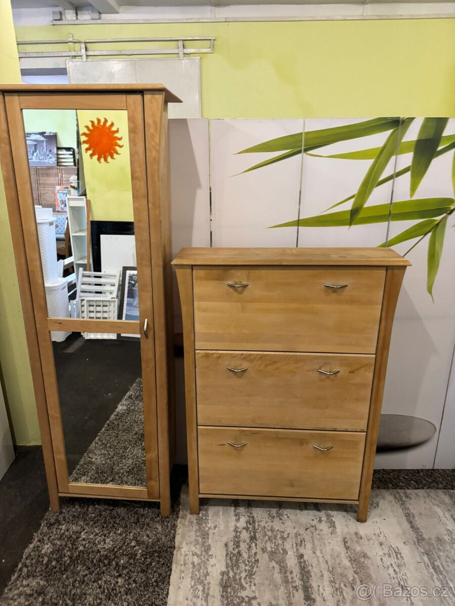 Kvalitní Botník a skříň na kabáty masiv Komplet - 4