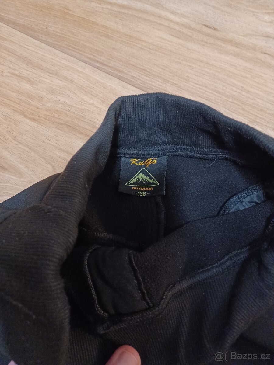 Zateplené kalhoty kugo 158 černé - 4