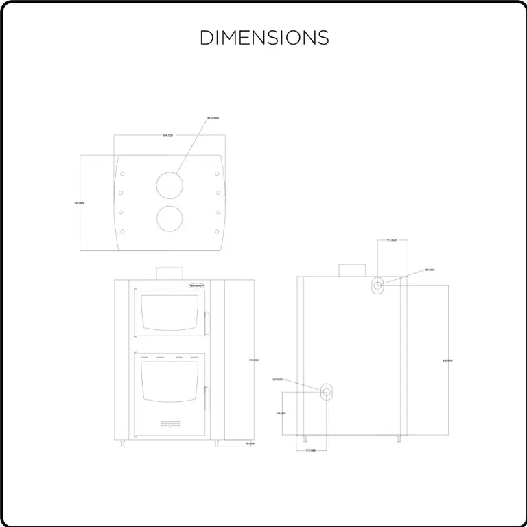 Krbová kamna teplovodní s troubou 25-30Kw - 4