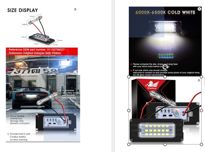 LED osvětlení SPZ - více druhů - 4