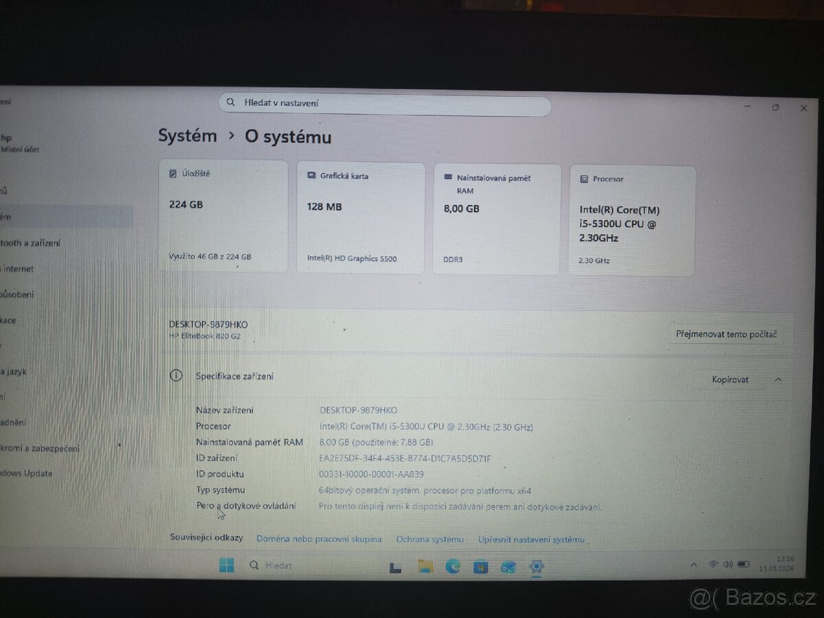 Notebook" HP" 820 - 4