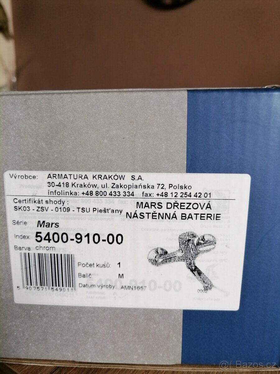 Nástěnná vodovodní baterie - 4