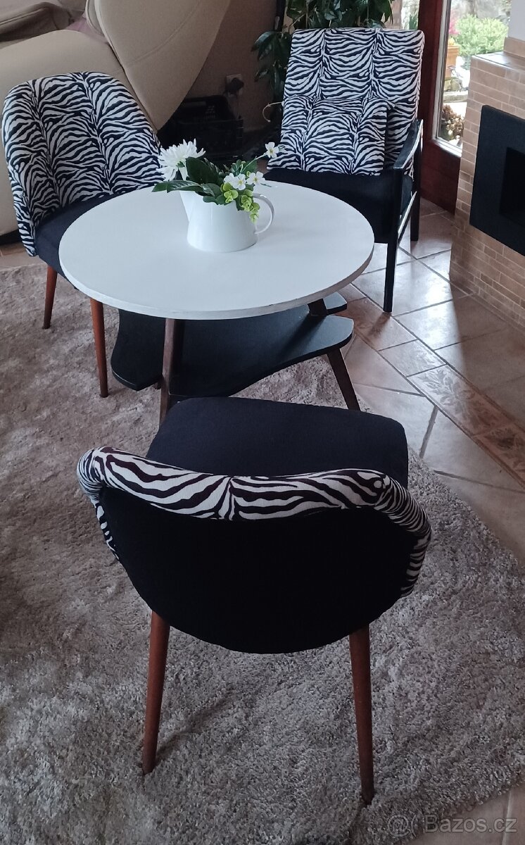 Vintage židle Oswald Hearl s pružinový sedákem. - 4