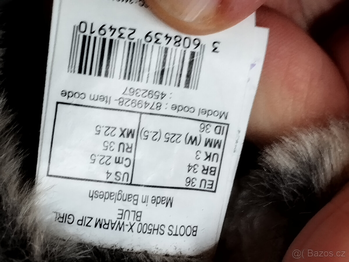 QUECHUA SH 500 36 dívčí nepromokavé sněhule - 4