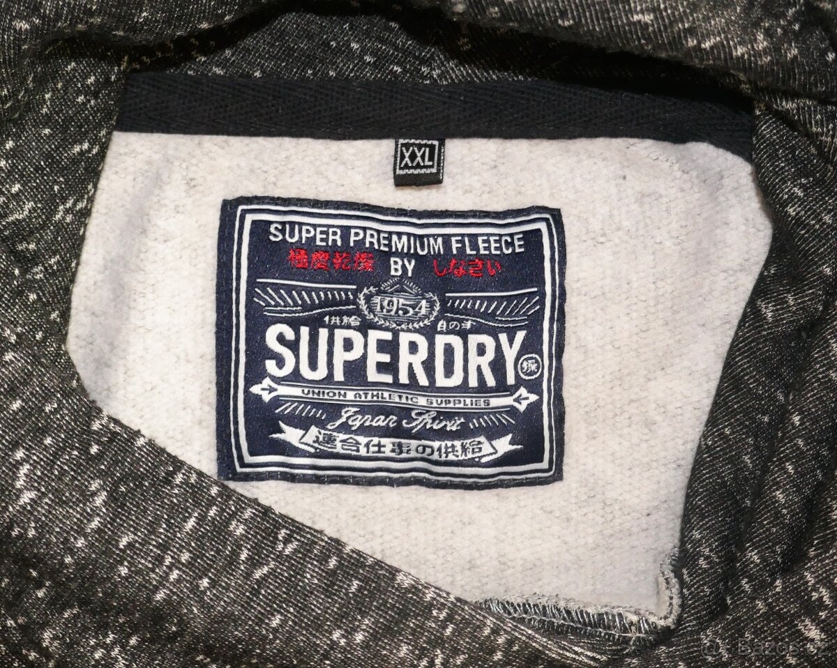 Tmavě šedá mikina, vel. XL, zn. Superdry - 4