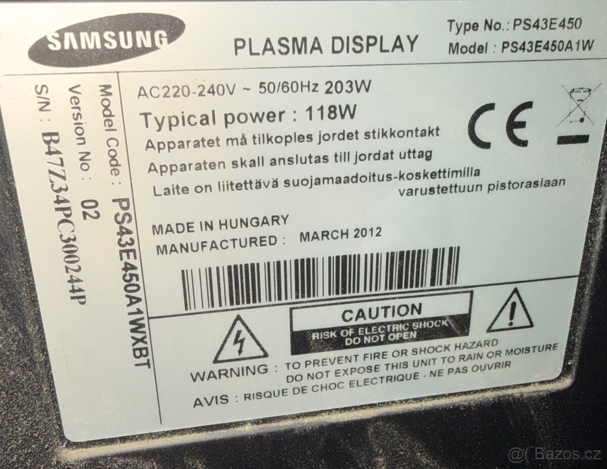 Prodám televizi zn. Samsung - 4