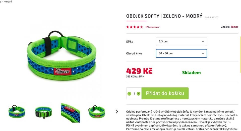 Obojek pro štěně Tamer Softy 30-36 - 4