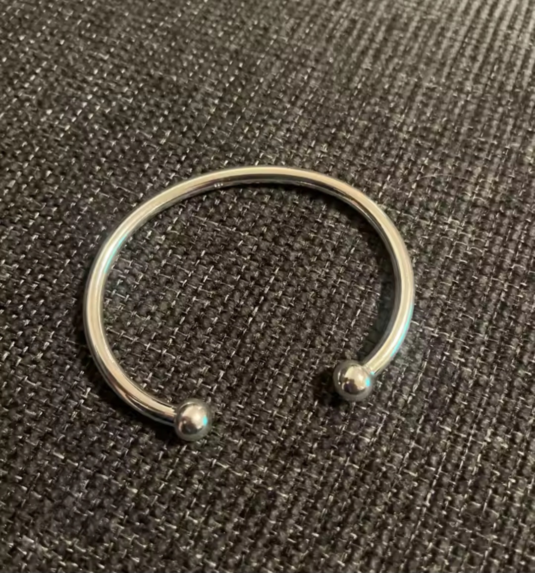 Nový dámský stříbrný náramek 925 kuličkový otevřený uni vel - 4