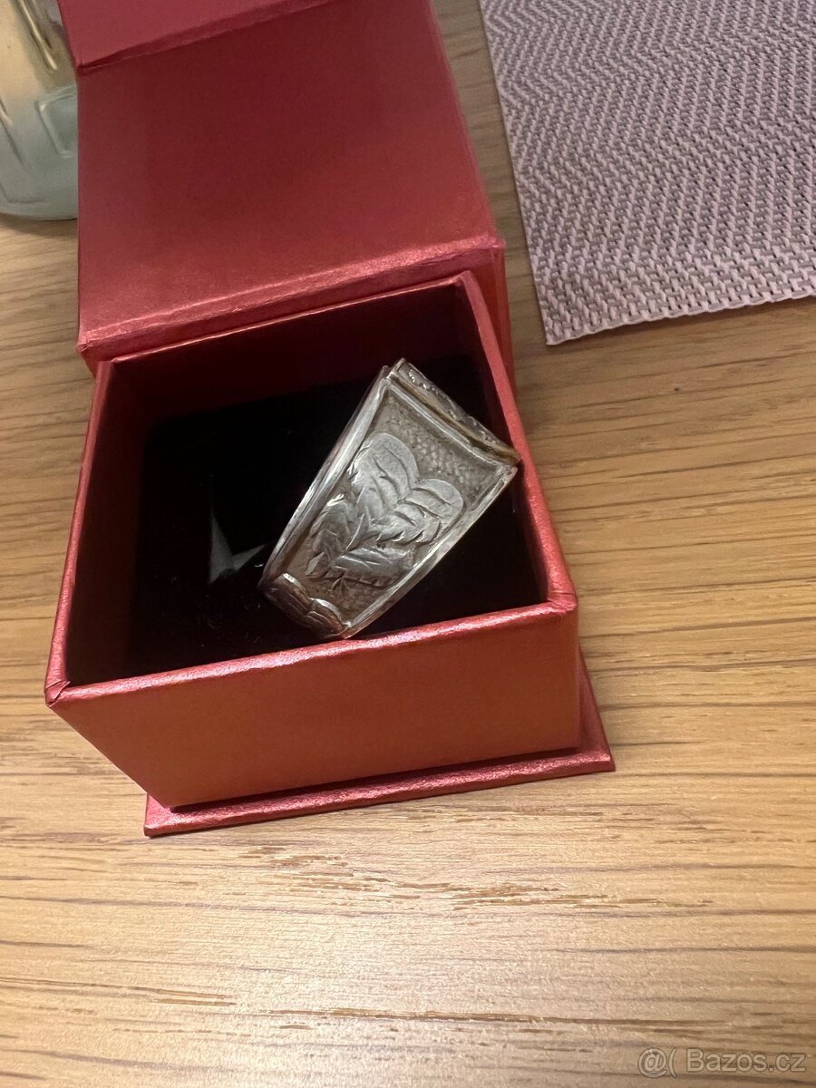 Prsten AZ AČR stříbrný vel. 69 - 4