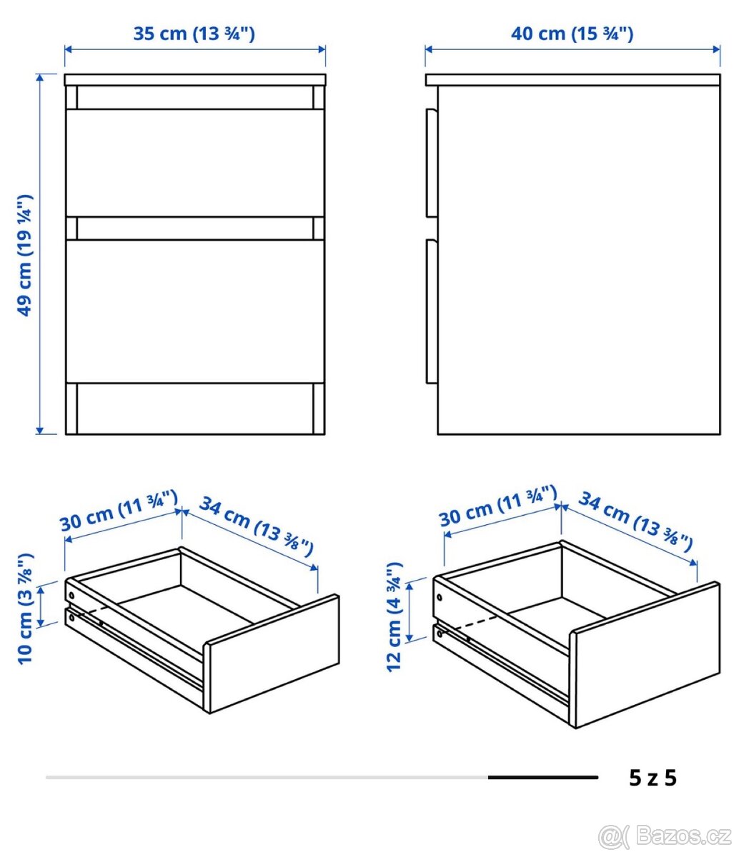 Prodam 2 noční stolky IKEA - 4
