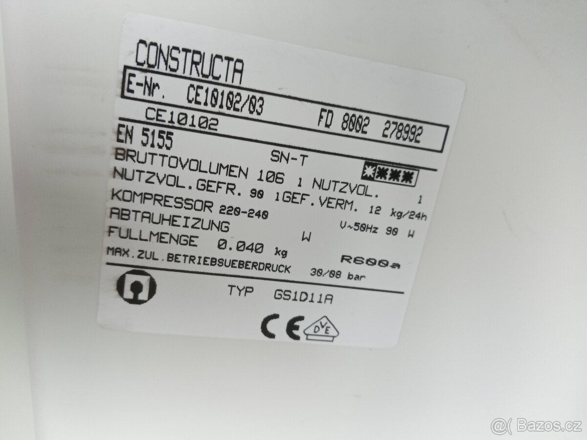 Mrazák Constructa ( Německý ) jako Bosch/Siemens - 4