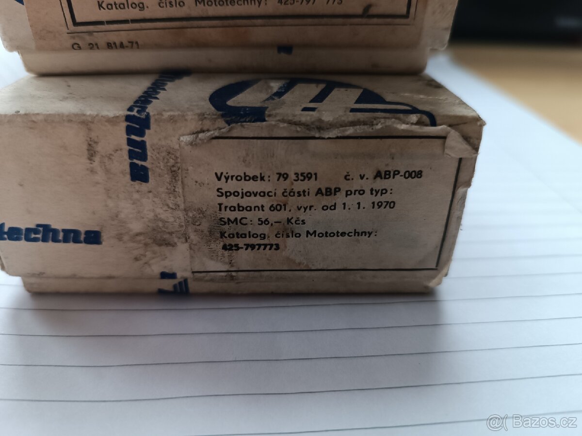 Mototechna krabičky na Trabant 601 díly. - 4