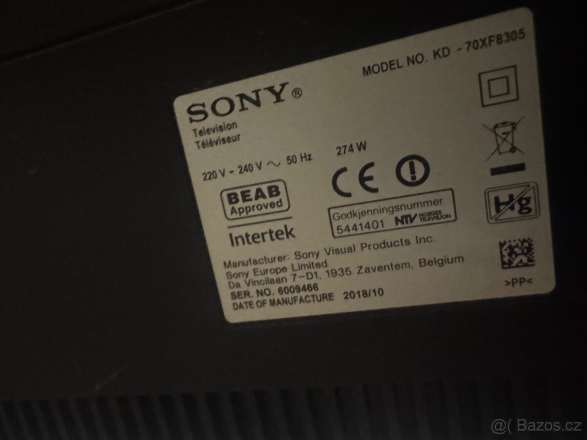 Smart TV Sony KD-70XF8305 - 4