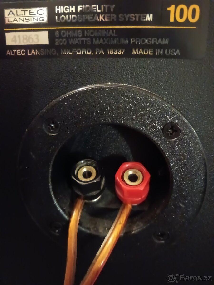 Sloupové reproduktory Altec lansing 8 ohmů 200W pěkný stav - 4