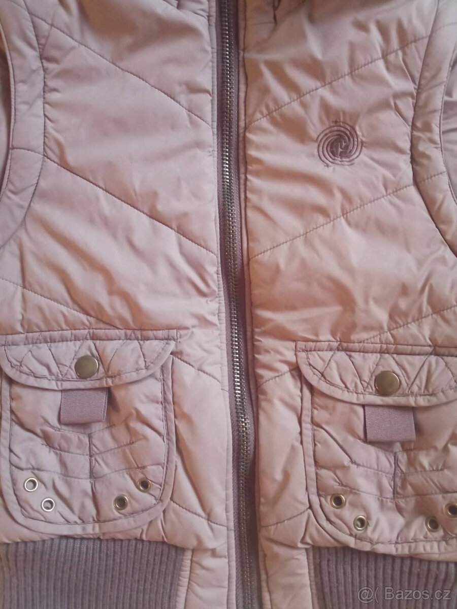 Hnědá zimní bunda vel.134/140 (vesta 2v1) - 4
