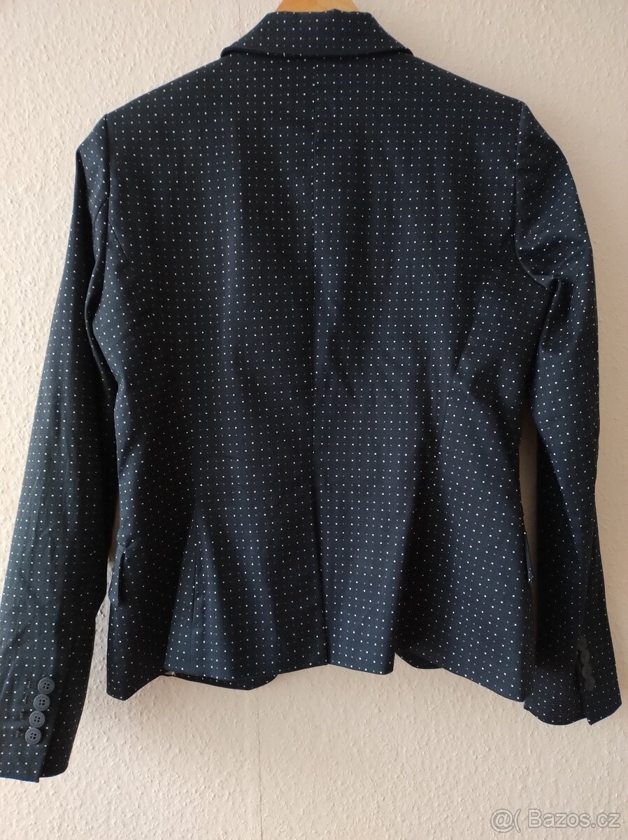 2) kostým dámský modrý s tečkami NOVÝ - 4