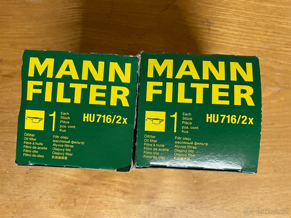 Olejový filtr MANN-FILTER HU 716/2 x, nový, cena za 2ks - 4