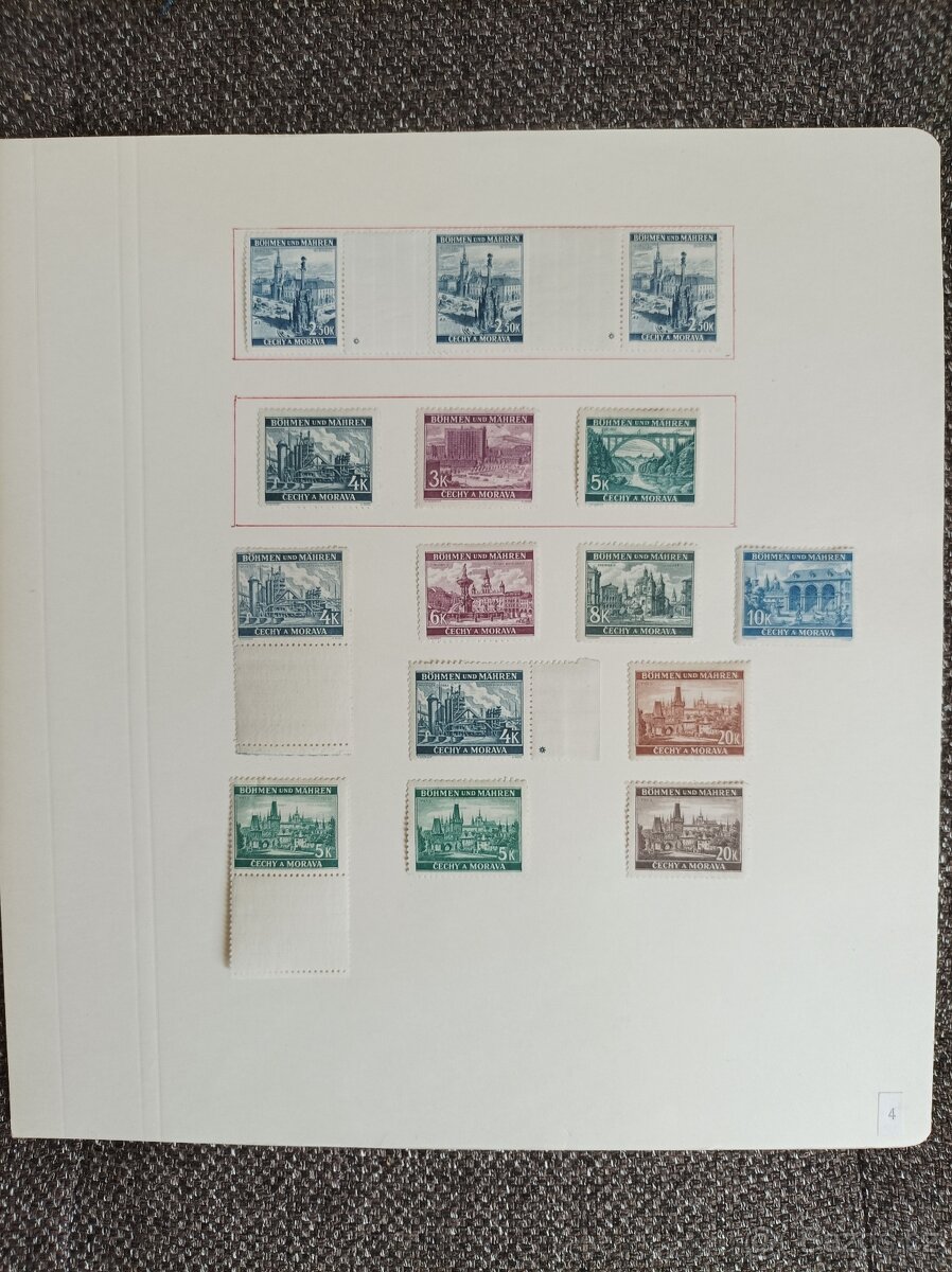 Sbírka známek "Protektorát Čechy a Morava 1938-45" - 4