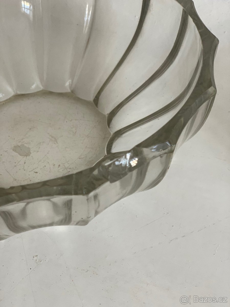 Starožitné skleněné mísy, 3 ks - 4