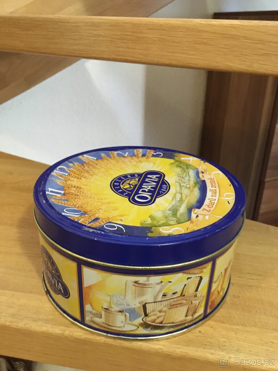 Plechovka reklamní Opavia, starší, - 4