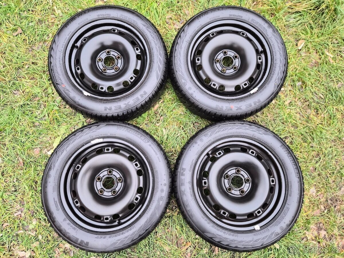 Kompletní zimní ocelová kola ŠKODA - 185/60 R15 - 5x100 - 4