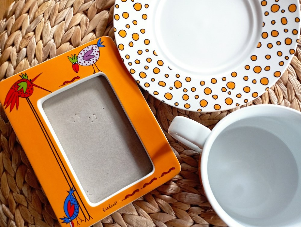 Keramický set Kouzlo domova rámeček+hrnek+talířek - 4