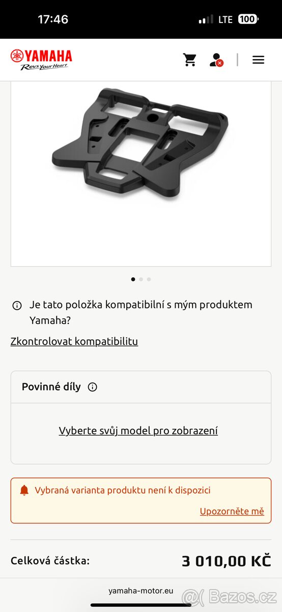 Yamaha X-max zadní nosič NOVÉ - 4