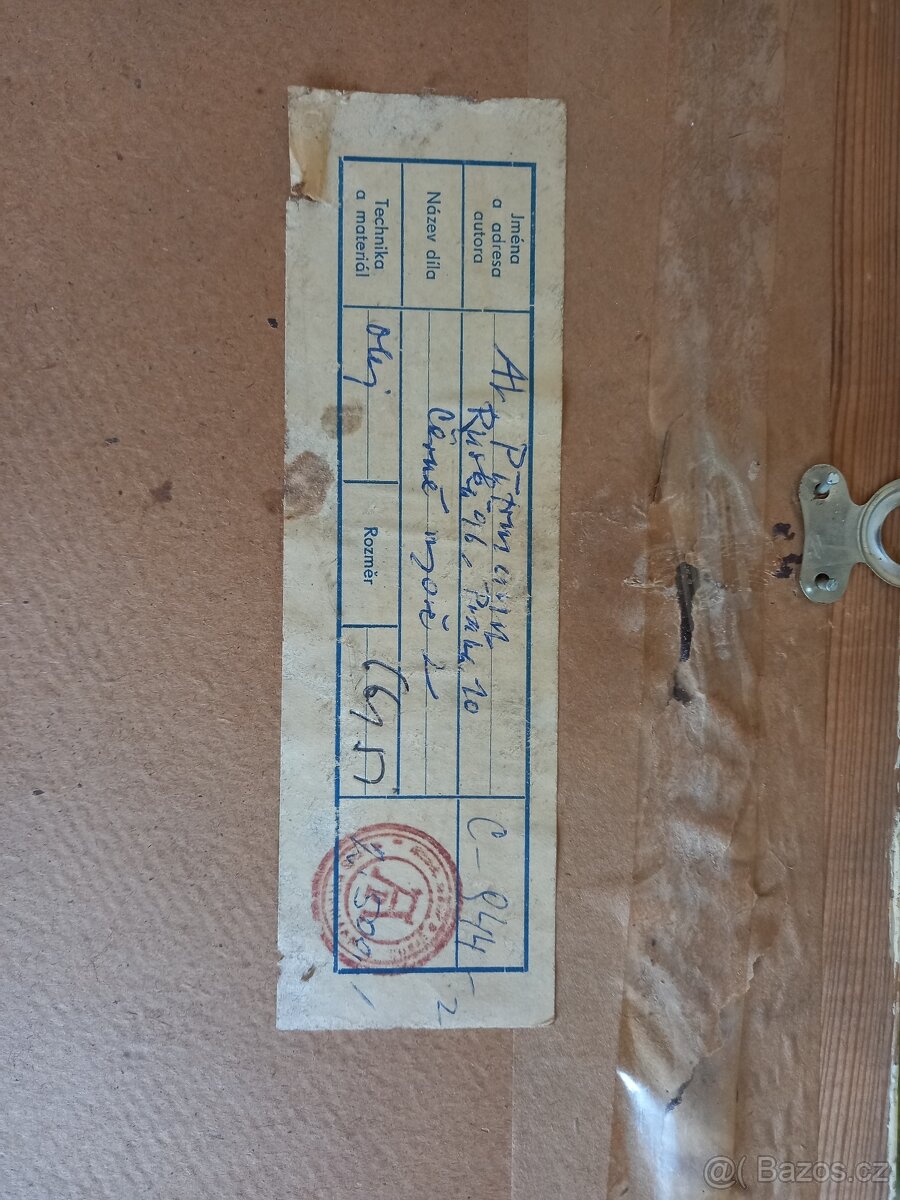 Alois Pitrmann, olejomalba na kartonu, Černé moře" - 4