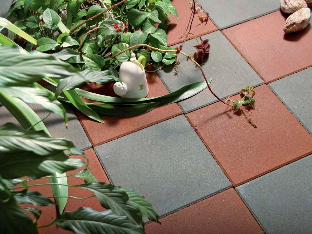 Velkoplošná zámková dlažba 40x40 a 30x30červená - 4