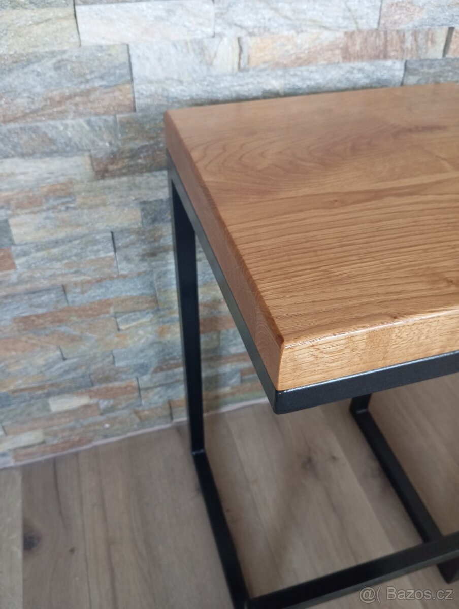 Barová židle dub/kov - 4