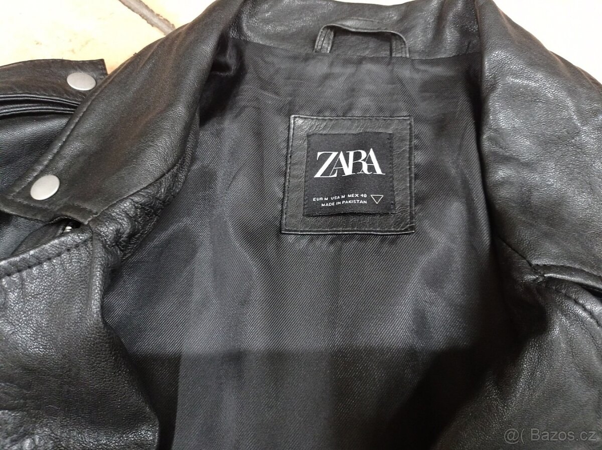 Kožený křivák Zara - M - jako nový - 4
