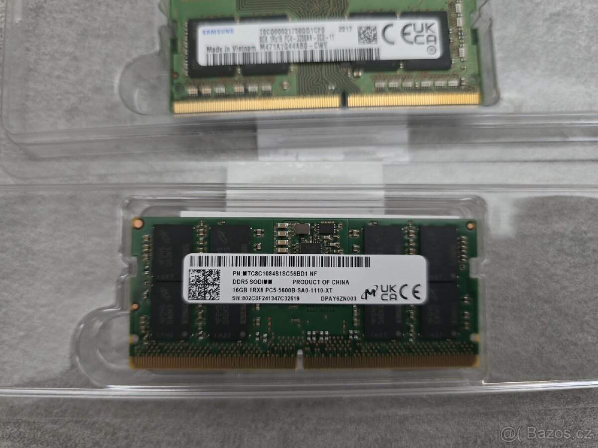 Notebookové RAMky, DDR4/DDR5 - 4