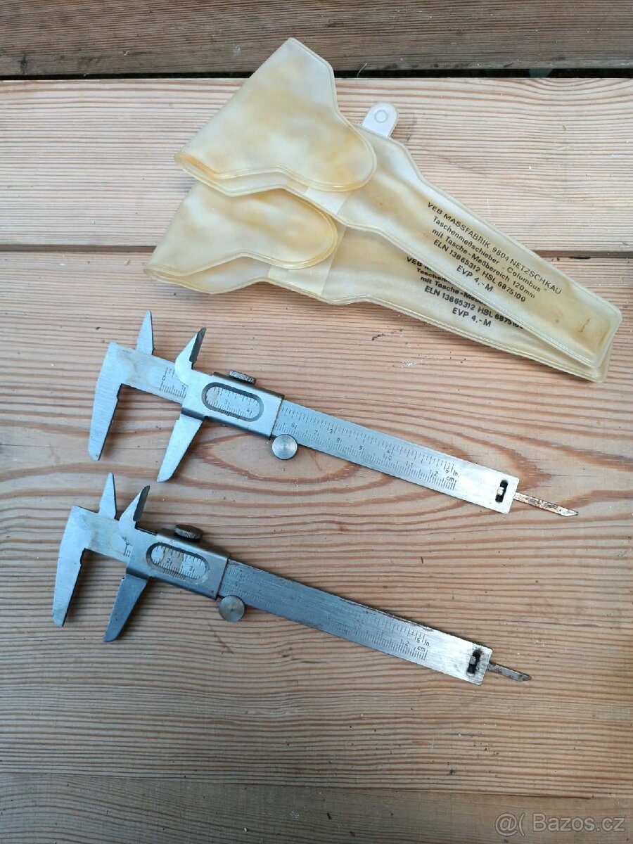 retro kovová posuvná měřítka ( šuplera) - 4