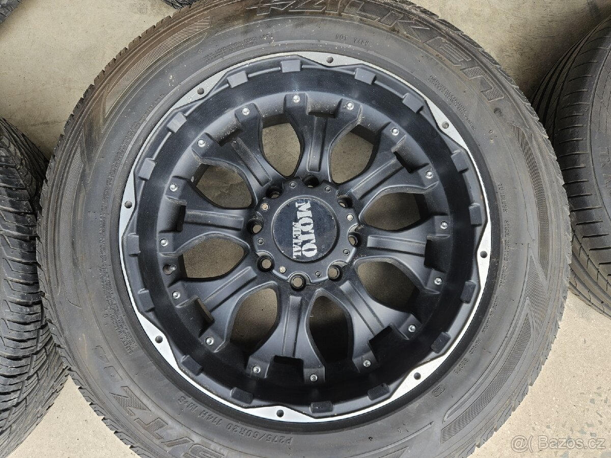 Alu kola Moto Metal 20" 8x165.1 letní pneu 275/60 R20