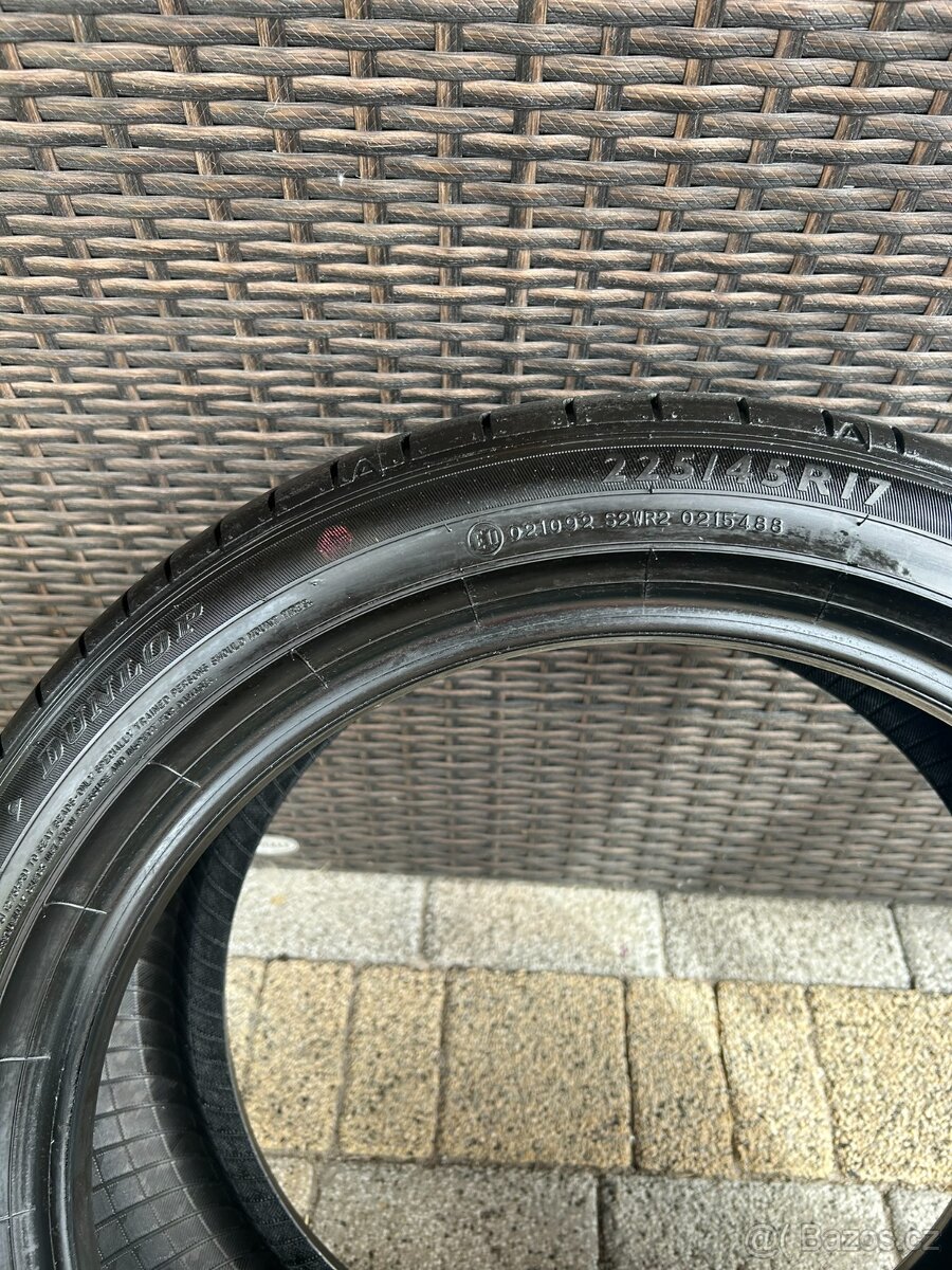 4x nové Letní Pneu 8mm Dunlop SP Sport MAXX 050 225/45 R17 - 4