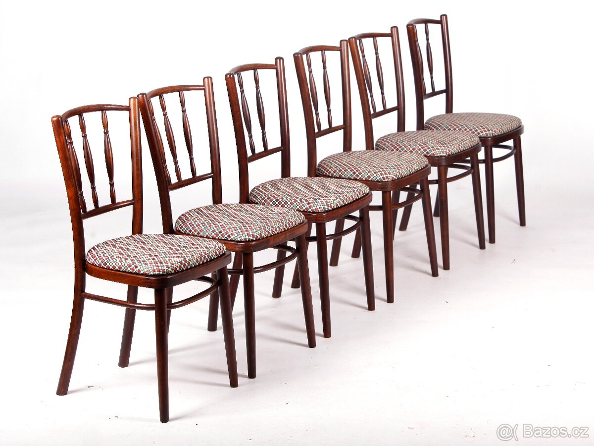 Jídelní židle TATRA , nové čalounění, 6 kusů. - 4
