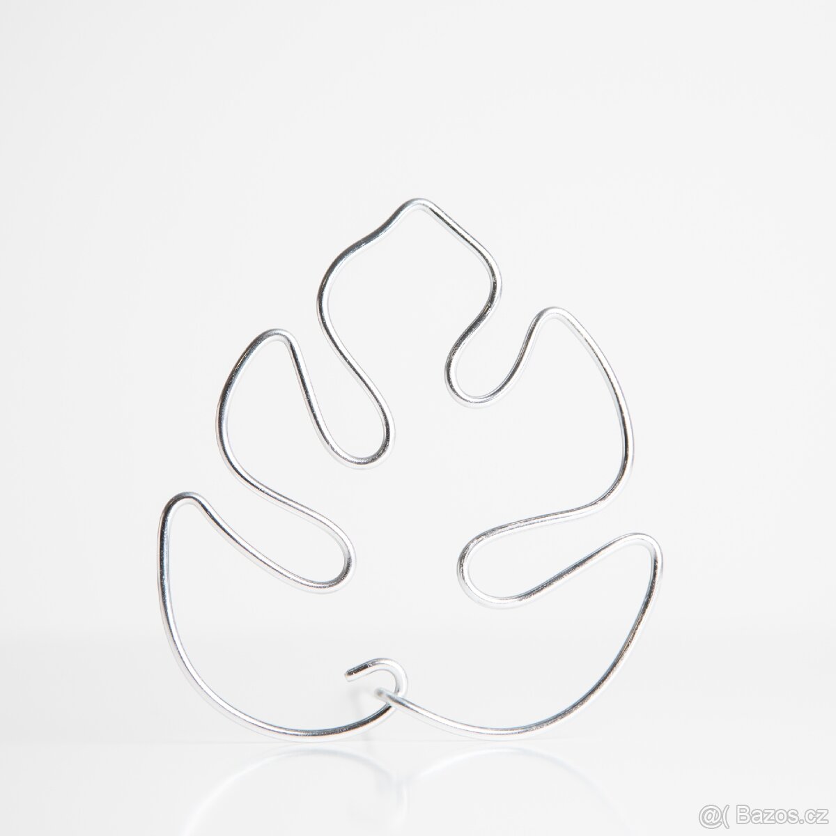 Opora pro rostliny, list monstery, stříbrná - 4