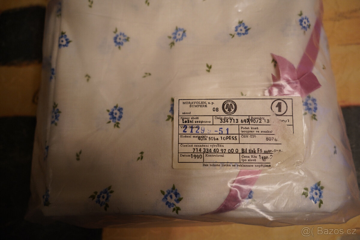 Krásné retro kvalitní povlečení 2 sady Moravolen Šumperk - 4