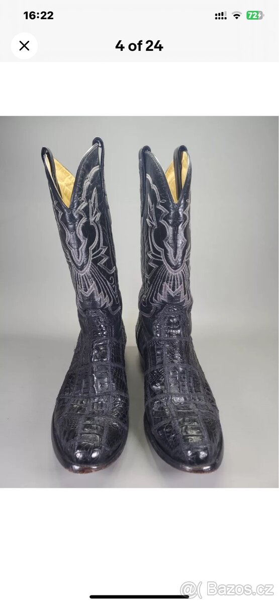 KOVBOJSKÉ BOTY 44 PRAVÝ ALIGÁTOR - 4
