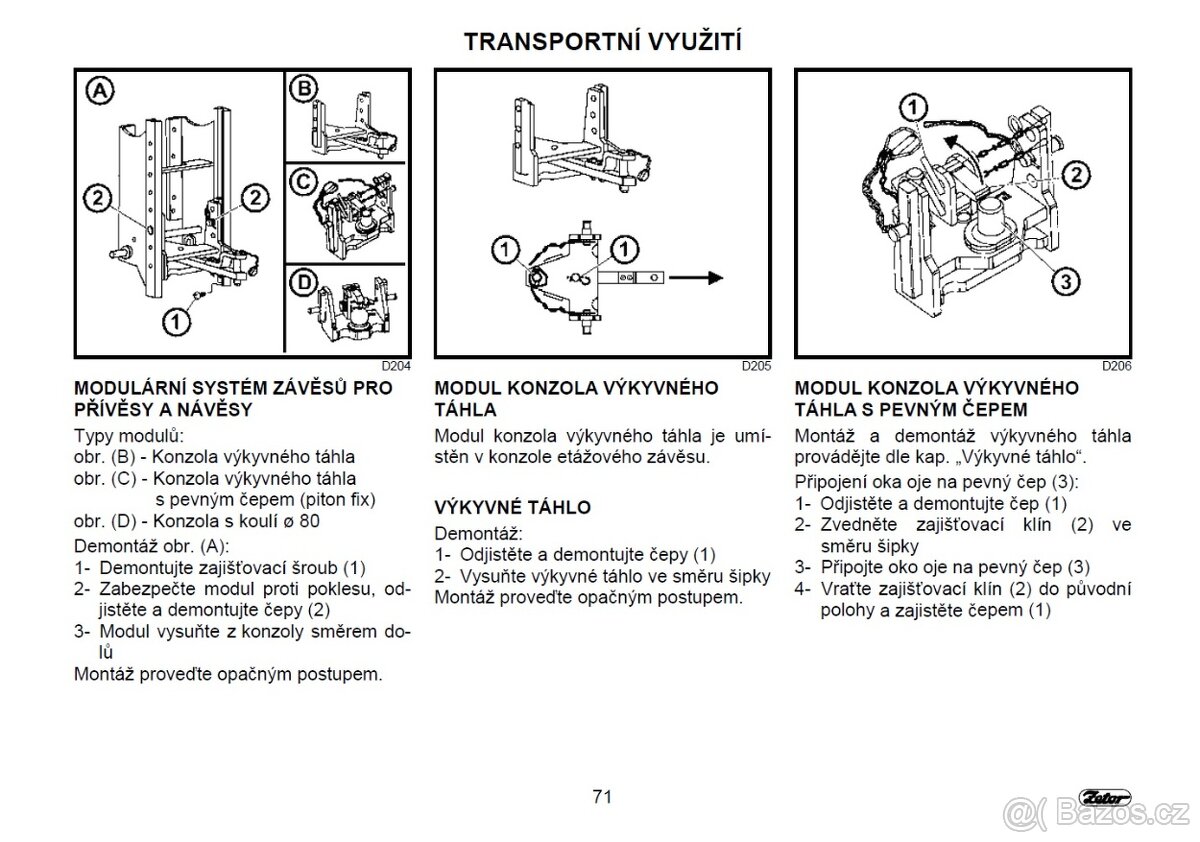 Návod k obsluze Zetor Forterra 95 - 125 - 4