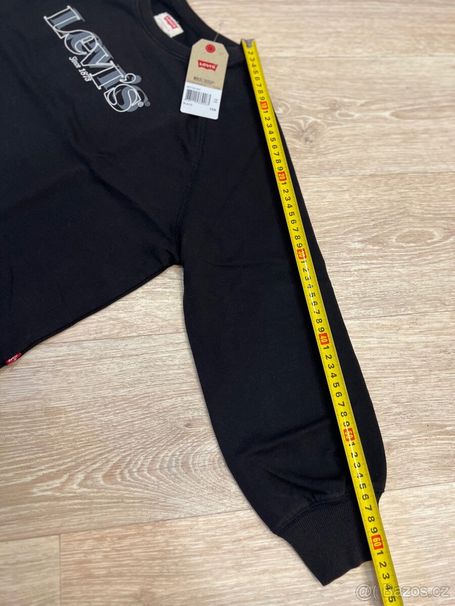 Nová černá mikina 158 Levis crop top - 4
