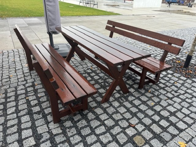 zahradí lavice, posezení do restaurace - 4