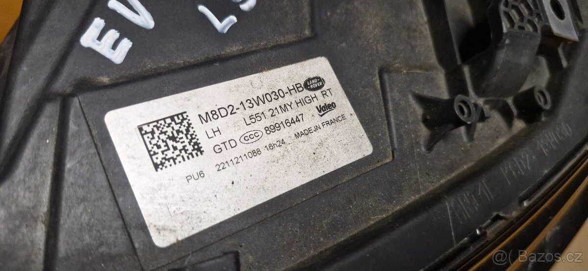 Leve predni svetlo range rover evoque L551 - 4