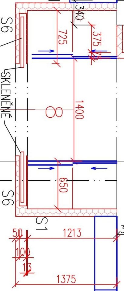 obložky, obložková zárubeň pro posuvné dveře 125 cm - 4