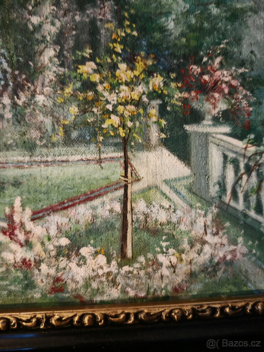 Obraz olej na plátně - Zahrada na pobřeží - 4