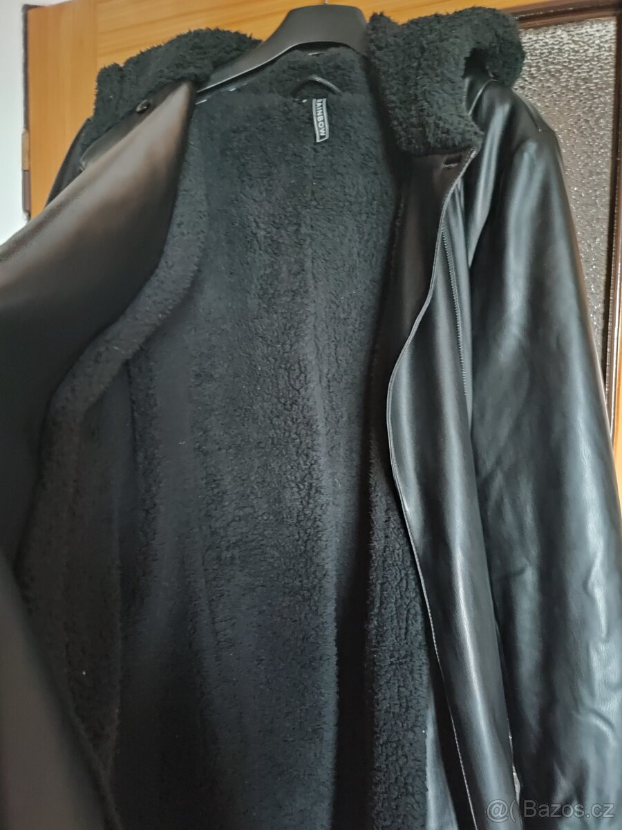 Dámský kabát z ekokůže - 4